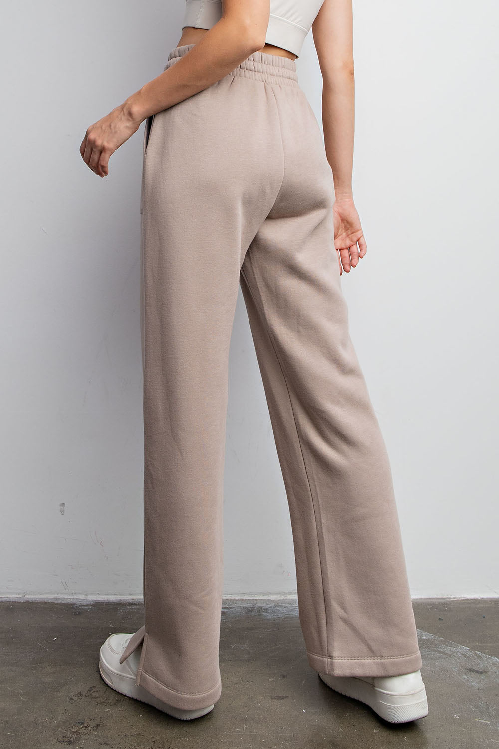 Rae Mode Rena Fleece French Terry Straight Leg Pants | Butter Soft Dupe