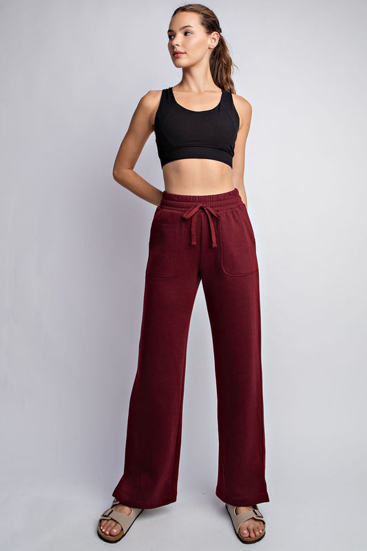 Rae Mode Rena Fleece French Terry Straight Leg Pants | Butter Soft Dupe