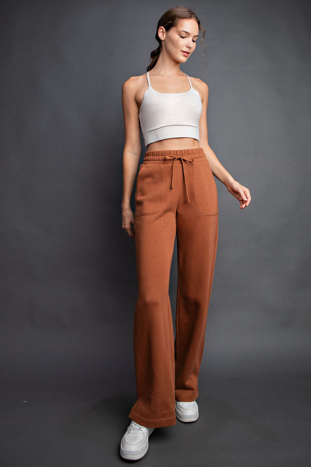 Rae Mode Rena Fleece French Terry Straight Leg Pants | Butter Soft Dupe