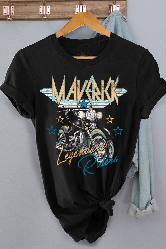 Maverick Legendary Riders Motorcycle Graphic Tee β Vintage Biker T-Shirt