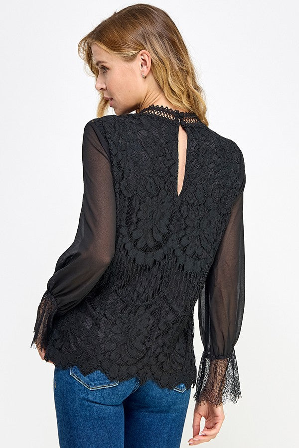 Serenity Black Lace Speakeasy Top – Vintage Meets Modern Edge