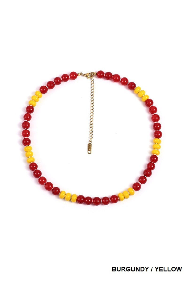 School Spirit Gemstone Necklace