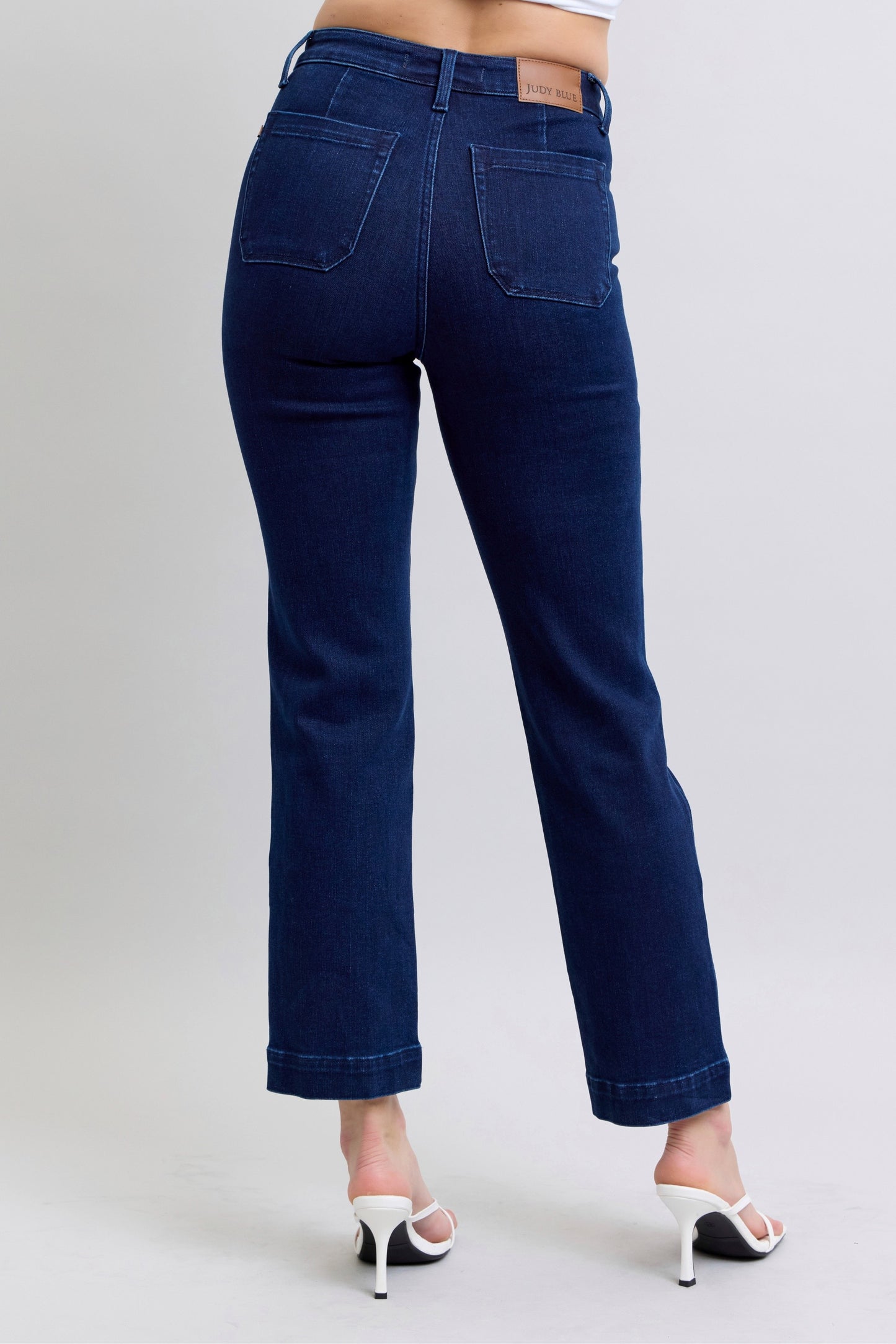 Judy Blue Jamison Studded High Rise Straight Jeans