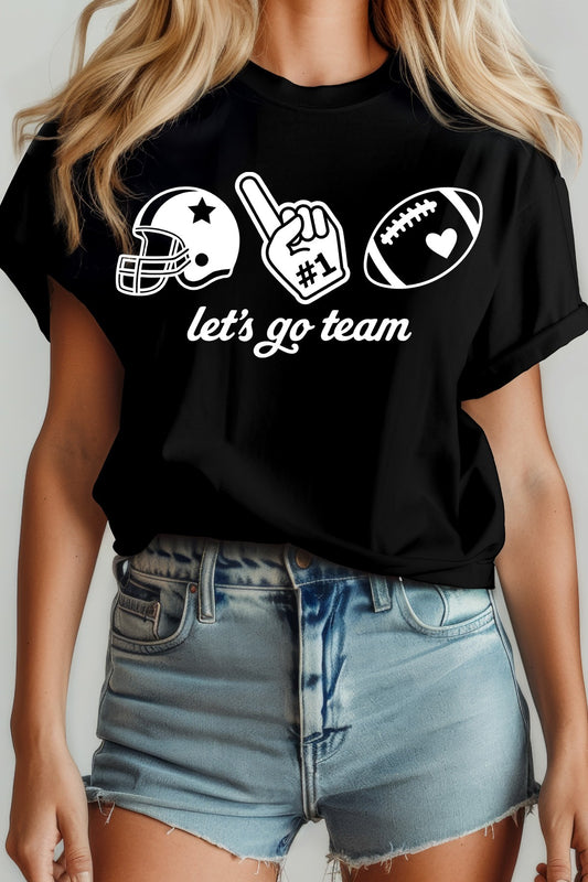 Let’s Go Team Football Graphic Tee – Game Day Shirt