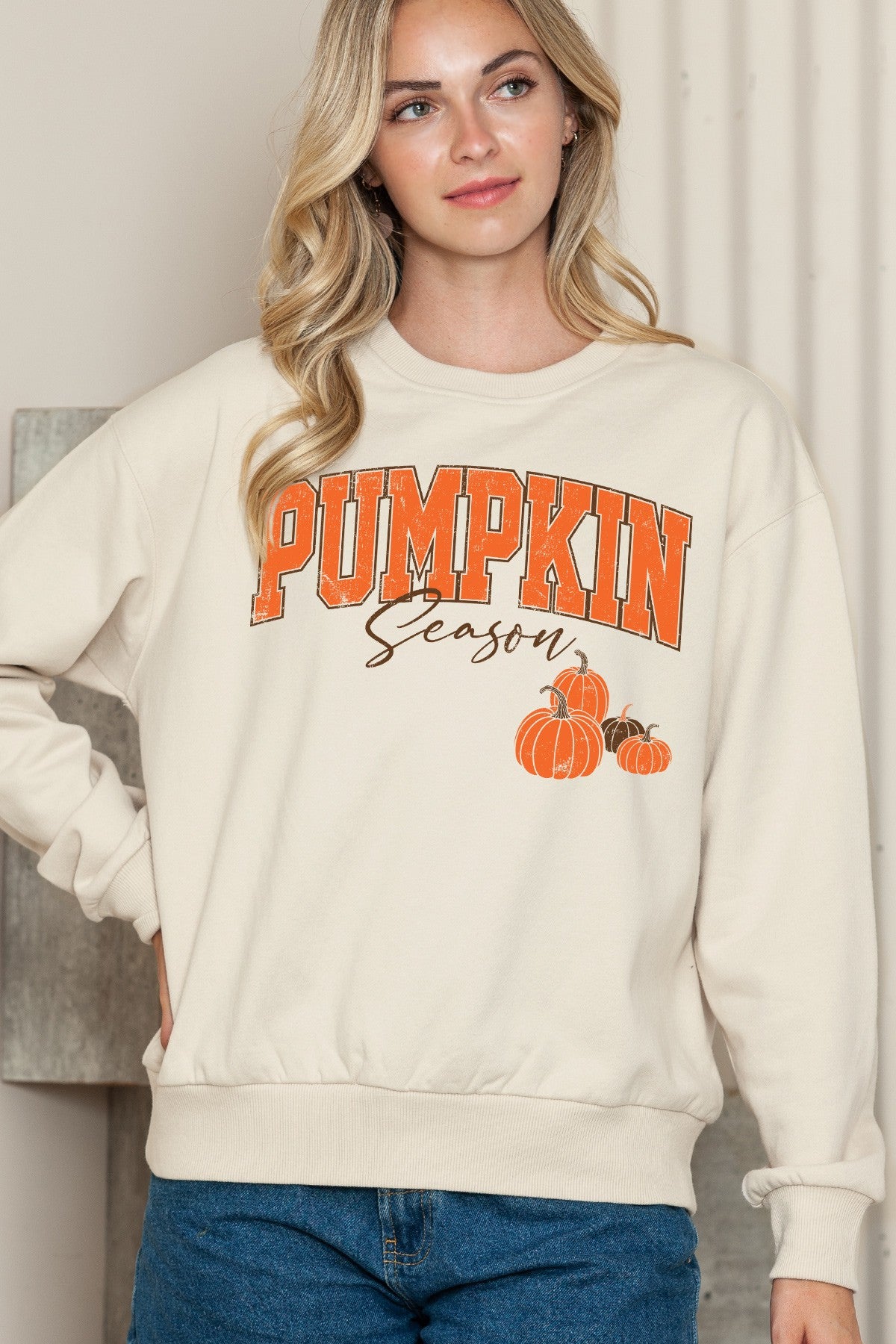 Pumpkin Season Graphic Sweatshirt β Cozy Fall Pullover