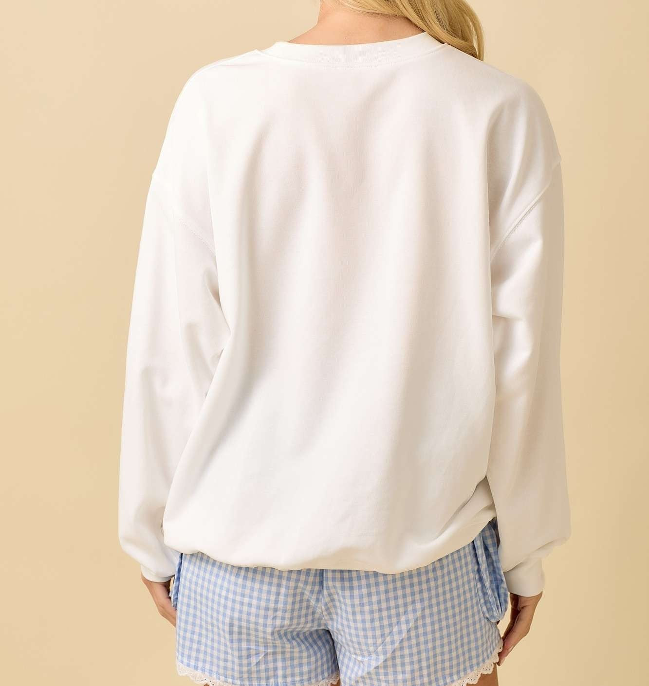 Marleigh Pumpkin Patchwork Long Sleeve Crewneck – Fall Graphic Sweatshirt