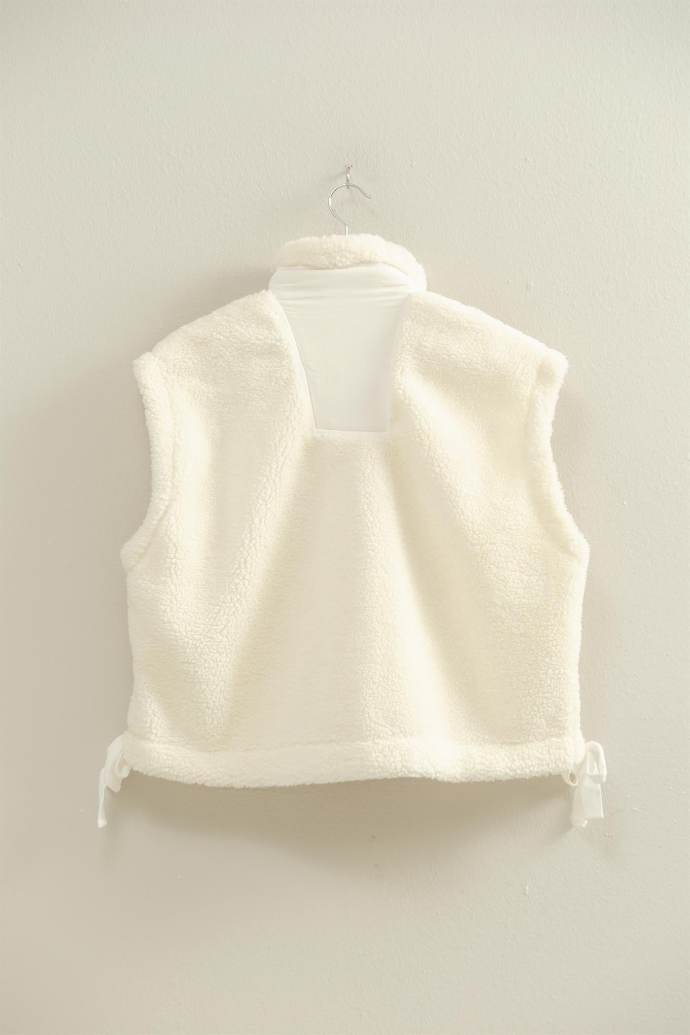 Sherpa Vest w/Tie Details