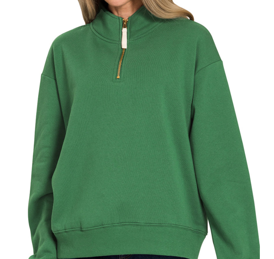 Kerensa Half Zip Fleece Sweatshirt – Cozy Everyday Essential