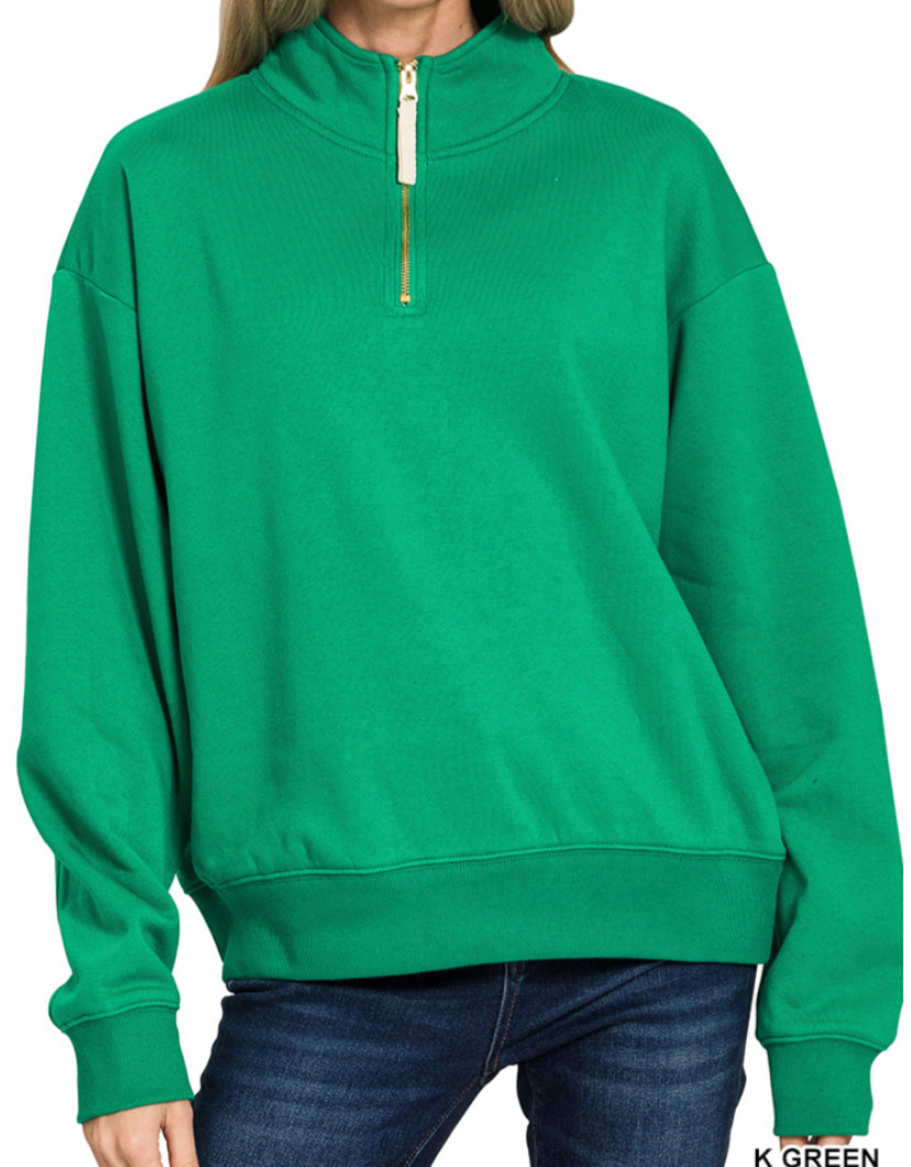 Kerensa Half Zip Fleece Sweatshirt – Cozy Everyday Essential