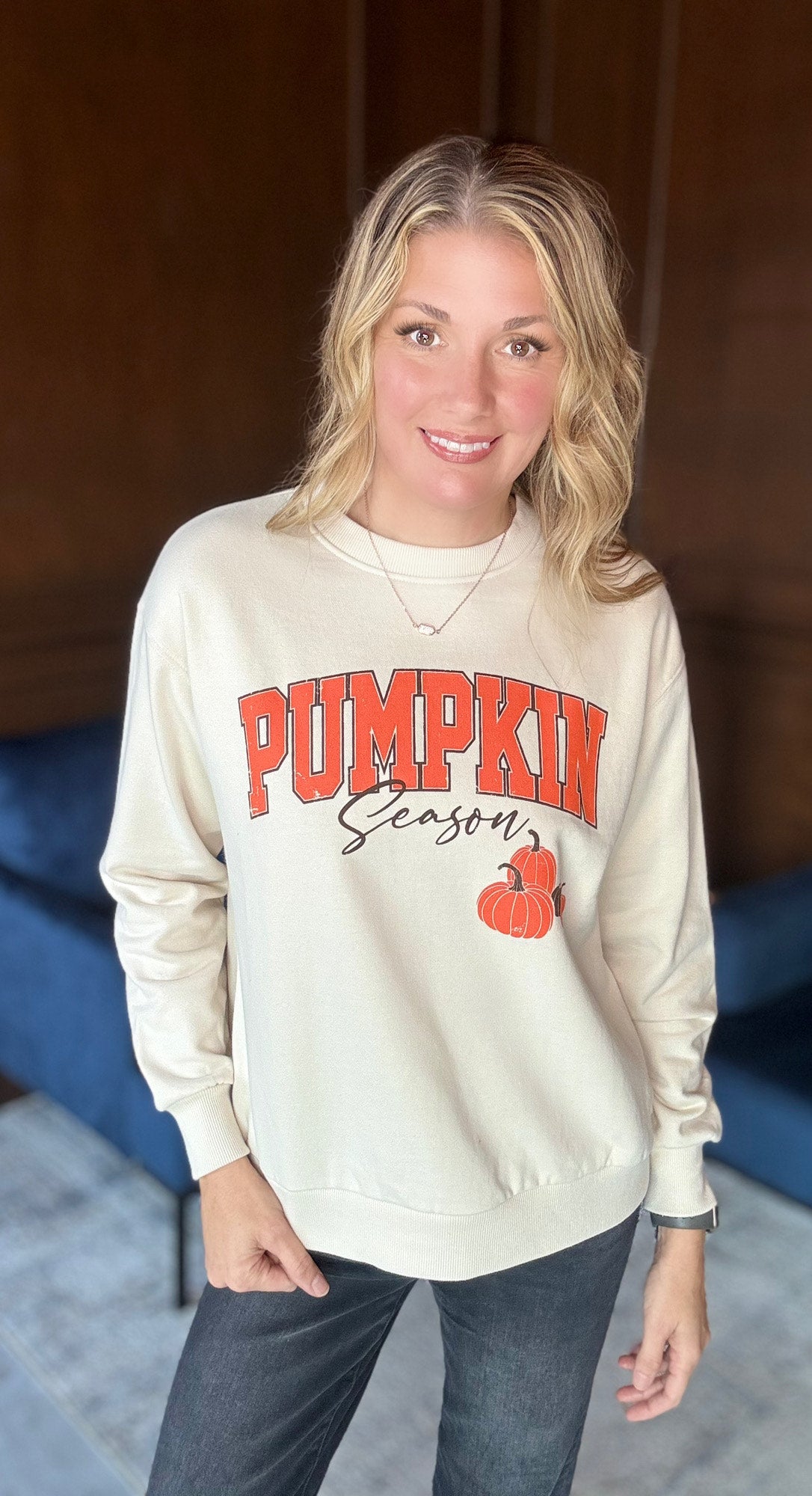 Pumpkin Season Graphic Sweatshirt β Cozy Fall Pullover