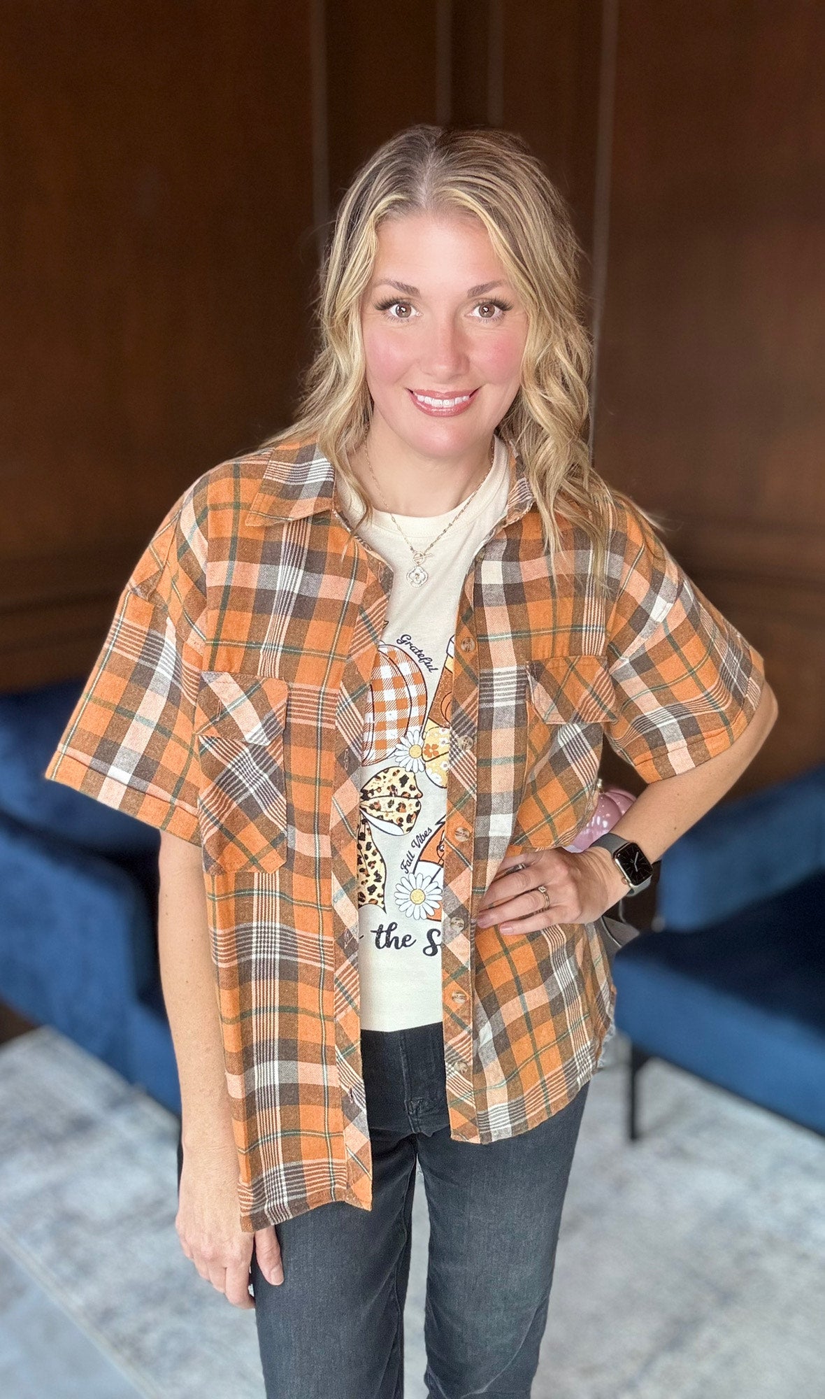 'Tis the Season Fall Vibes Graphic Tee β Pumpkin, Latte & Football Shirt