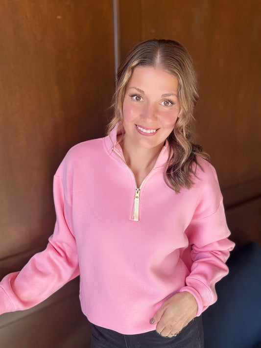 Kerensa Half Zip Fleece Sweatshirt – Cozy Everyday Essential
