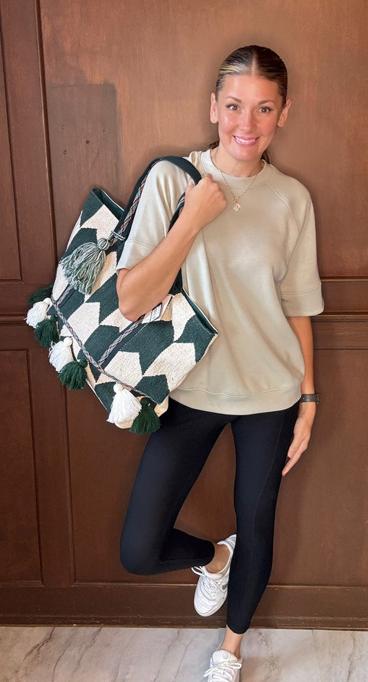 Reva Modal Scuba 3/4 Sleeve Sweatshirt – Luxe Dupe with Oversized Fit