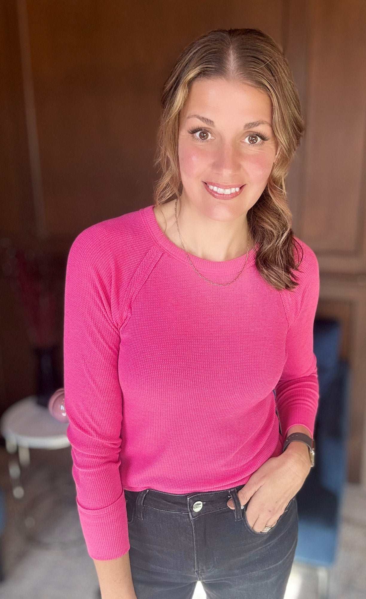 Colby Baby Waffle Long Sleeve Top – Soft Raglan Sleeve Everyday Essential