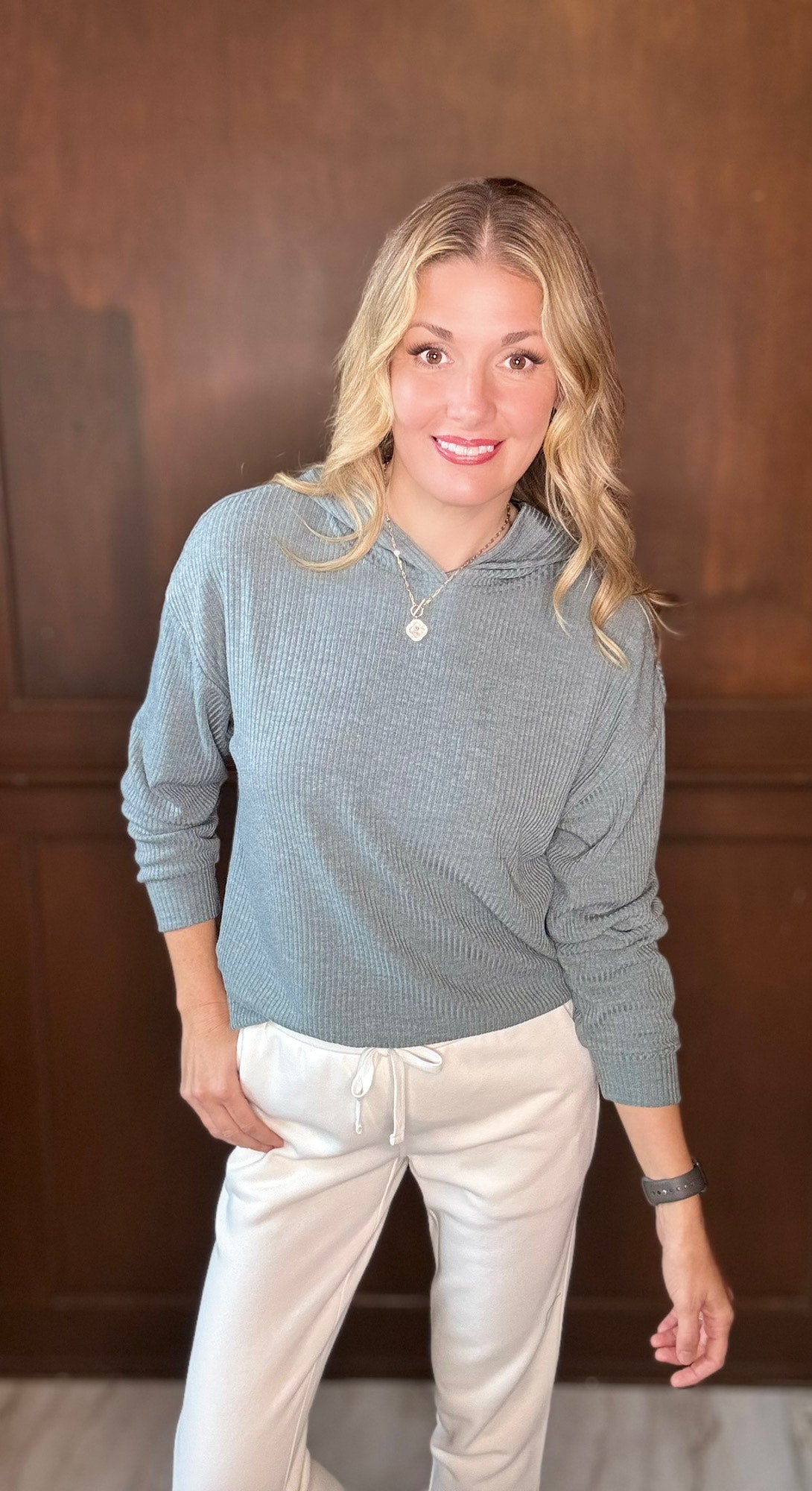 Lorax Ribbed Hoodie – Soft Knit Pullover with Relaxed Fit