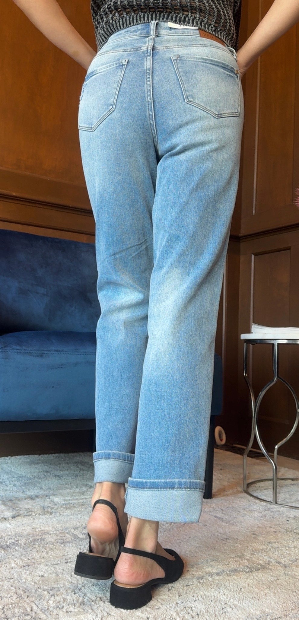 Judy Blue Tummy Control Straight Jeans – High Rise, No Distressing, Classic Straight Fit