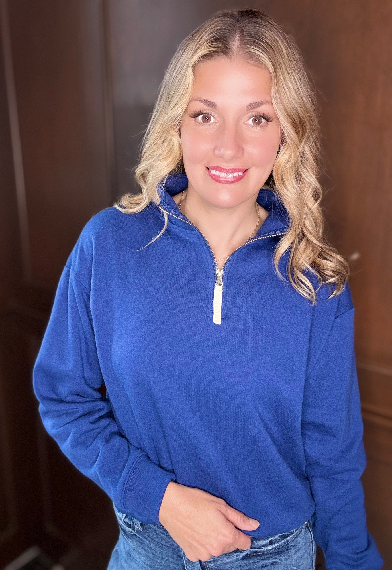 Kerensa Half Zip Fleece Sweatshirt – Cozy Everyday Essential