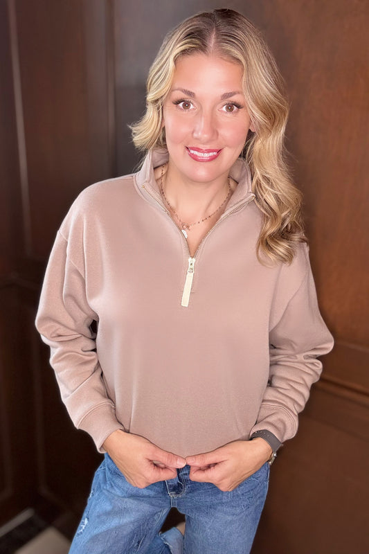 Kerensa Half Zip Fleece Sweatshirt – Cozy Everyday Essential