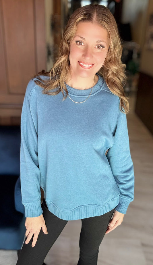 Kaede Classic French Terry Crewneck Sweatshirt – Everyday Pullover