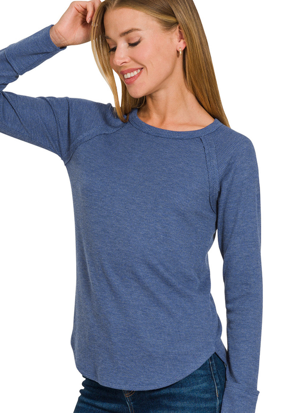 Colby Baby Waffle Long Sleeve Top – Soft Raglan Sleeve Everyday Essential