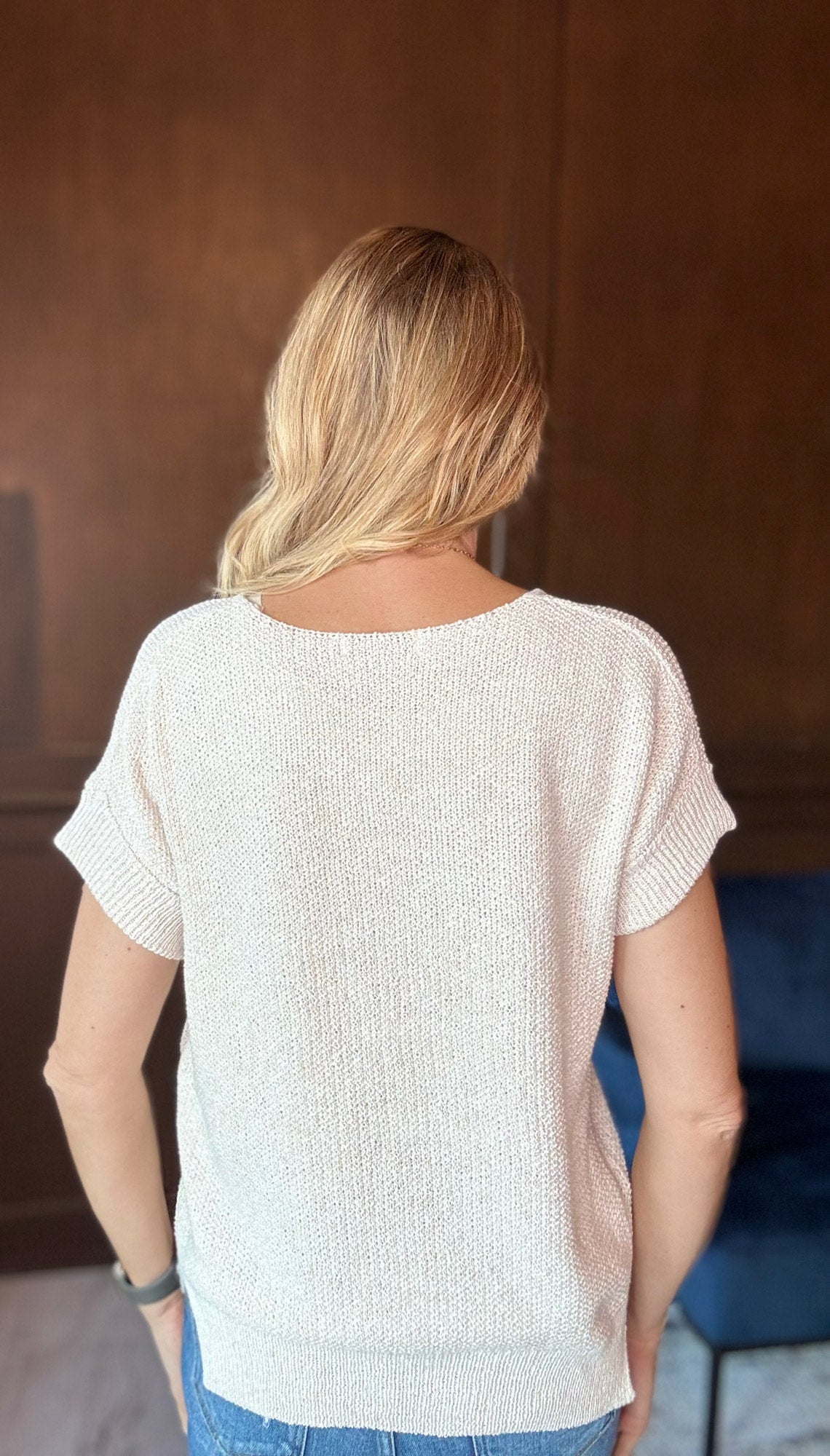 Jenni Center Seam Short Sleeve Sweater – Mix & Match Everyday Knit