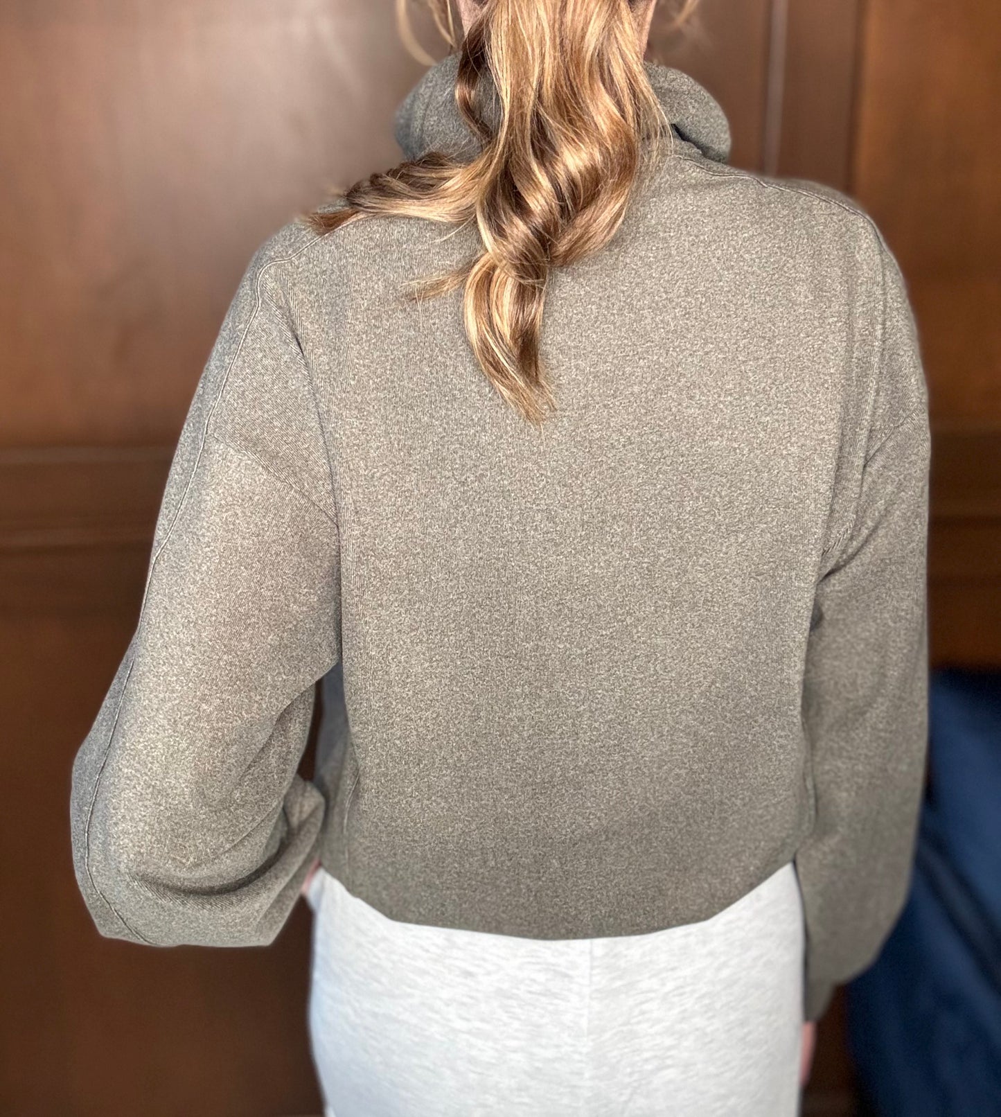 Jasper Rib Brushed Half Snap Long Sleeve Top – Olive Cozy Textured Pullover