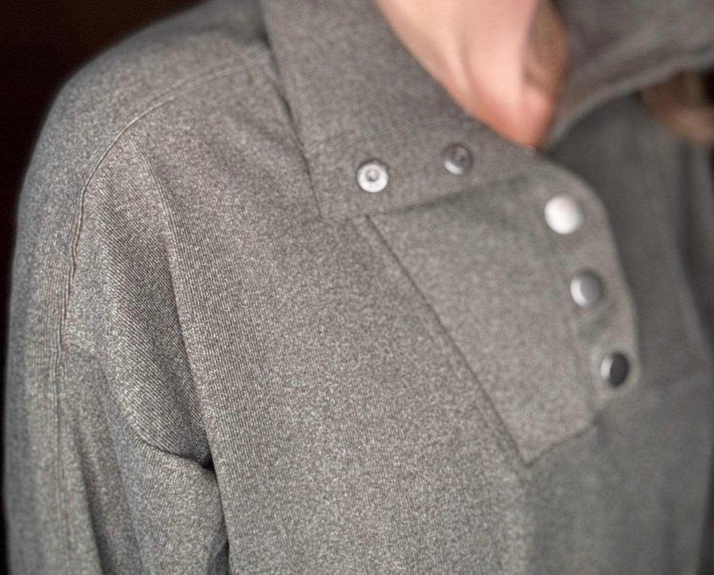 Jasper Rib Brushed Half Snap Long Sleeve Top – Olive Cozy Textured Pullover