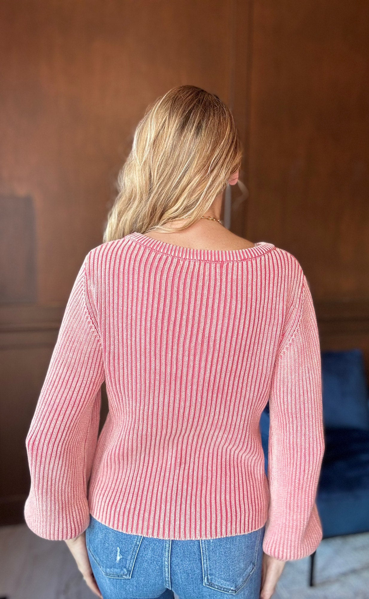 Bentley Bubble Sleeve Cotton Sweater
