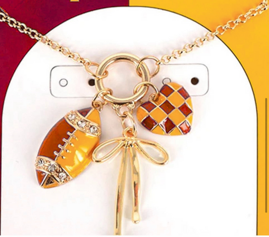 Team Spirit Bow Charm Necklace – Iowa & Iowa State Exclusive