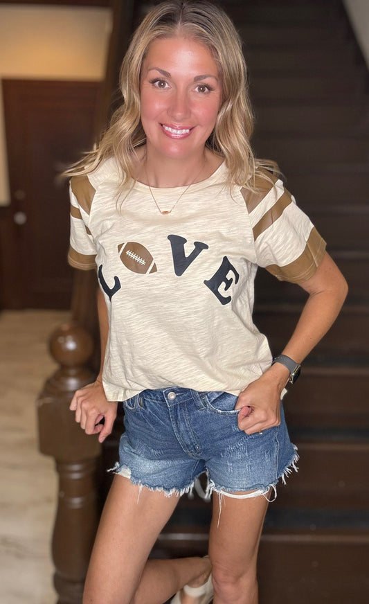 LOVE Football Raglan Tee