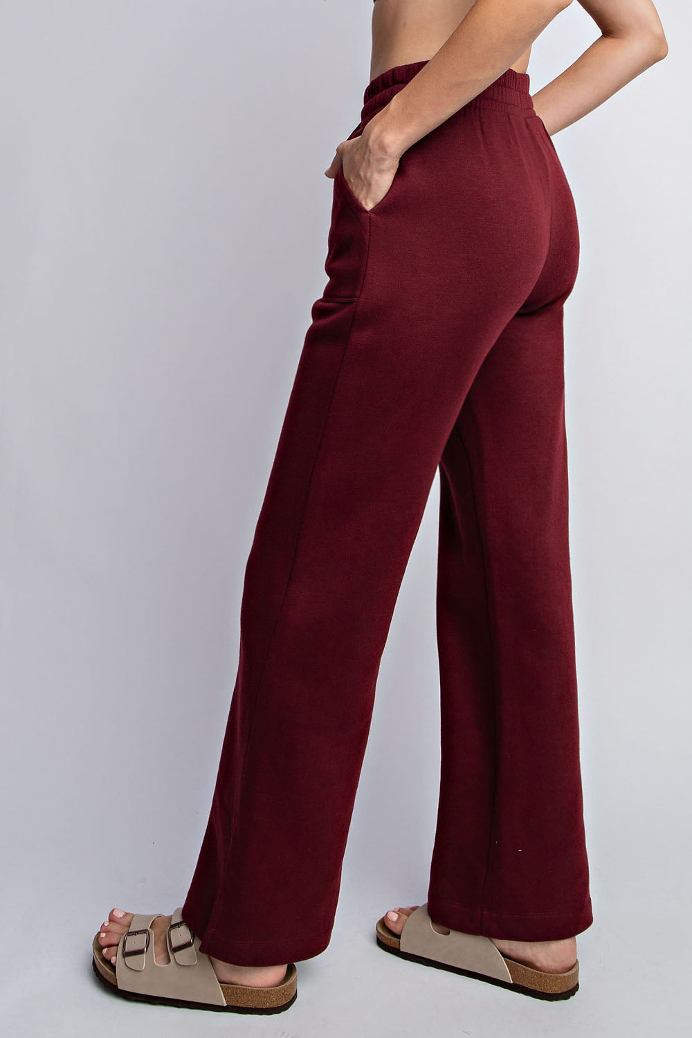 Rae Mode Rena Fleece French Terry Straight Leg Pants | Butter Soft Dupe