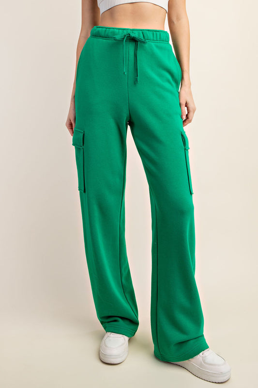 Jacinda French Terry Cargo Sweatpant – Relaxed Straight-Leg Fit