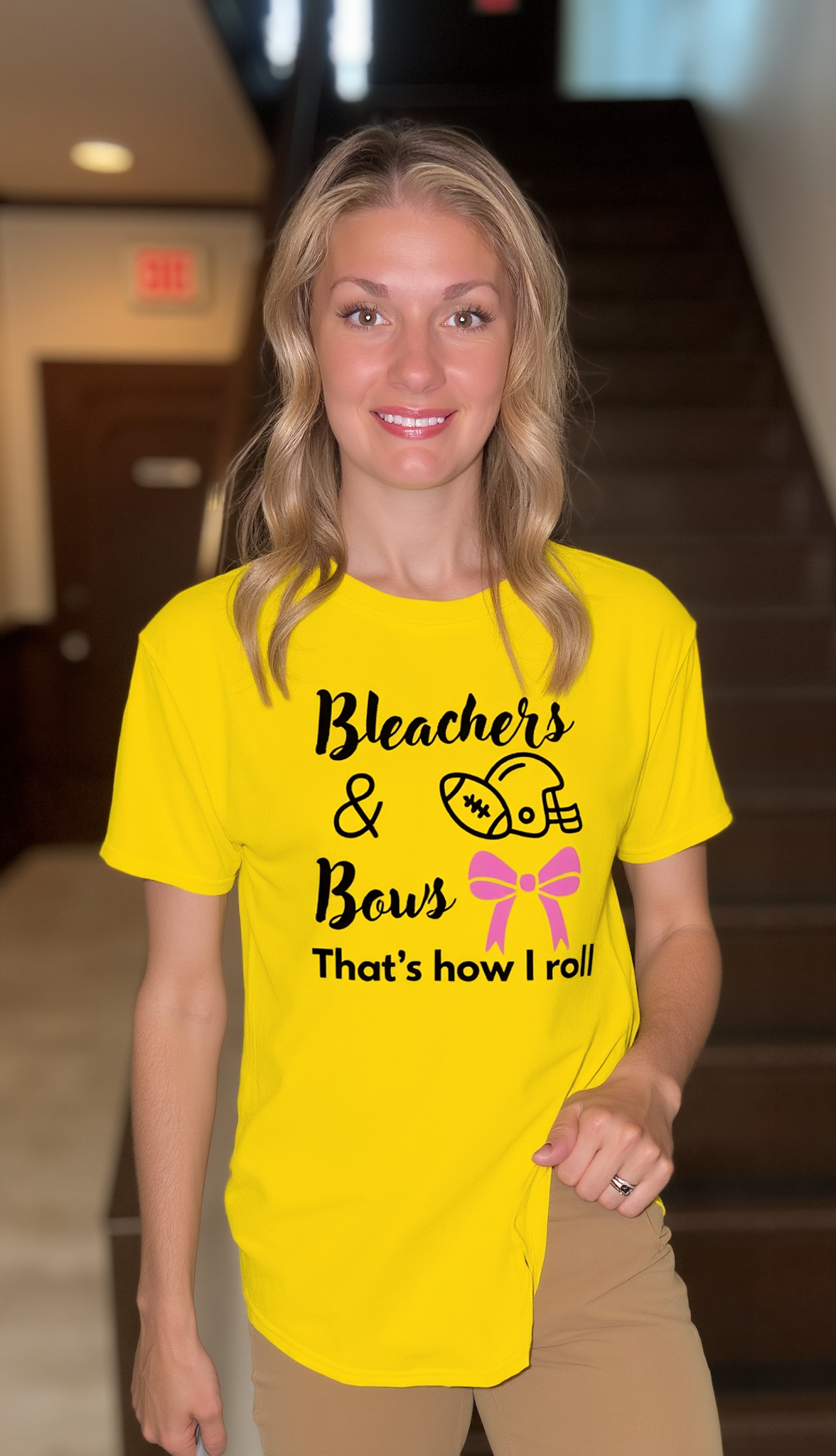 Bleachers & Bows Graphic Tee – Custom Game Day Shirt