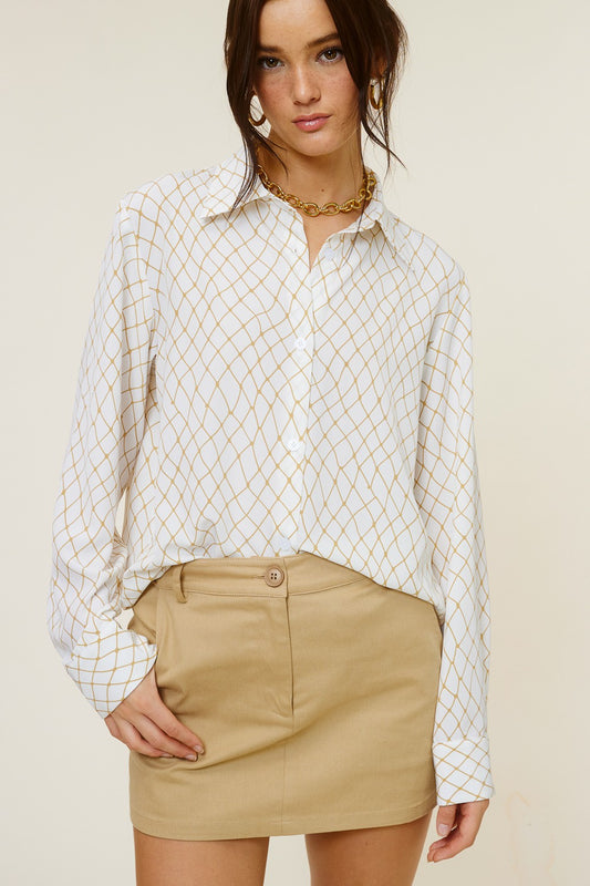 Maren Retro Print Top