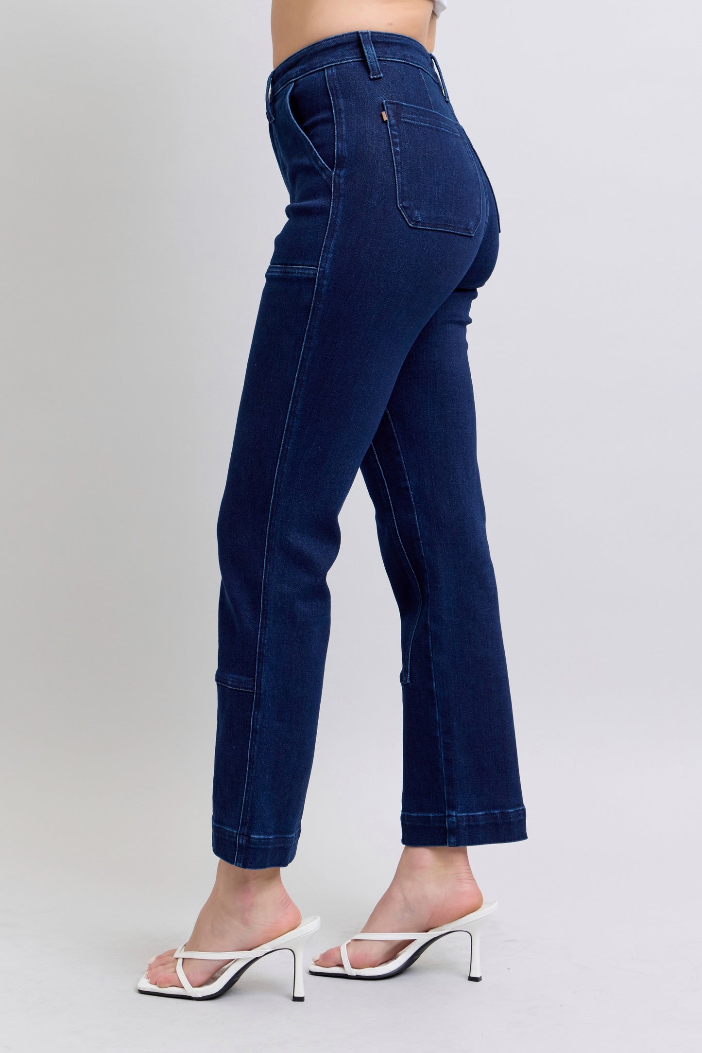 Judy Blue Jamison Studded High Rise Straight Jeans