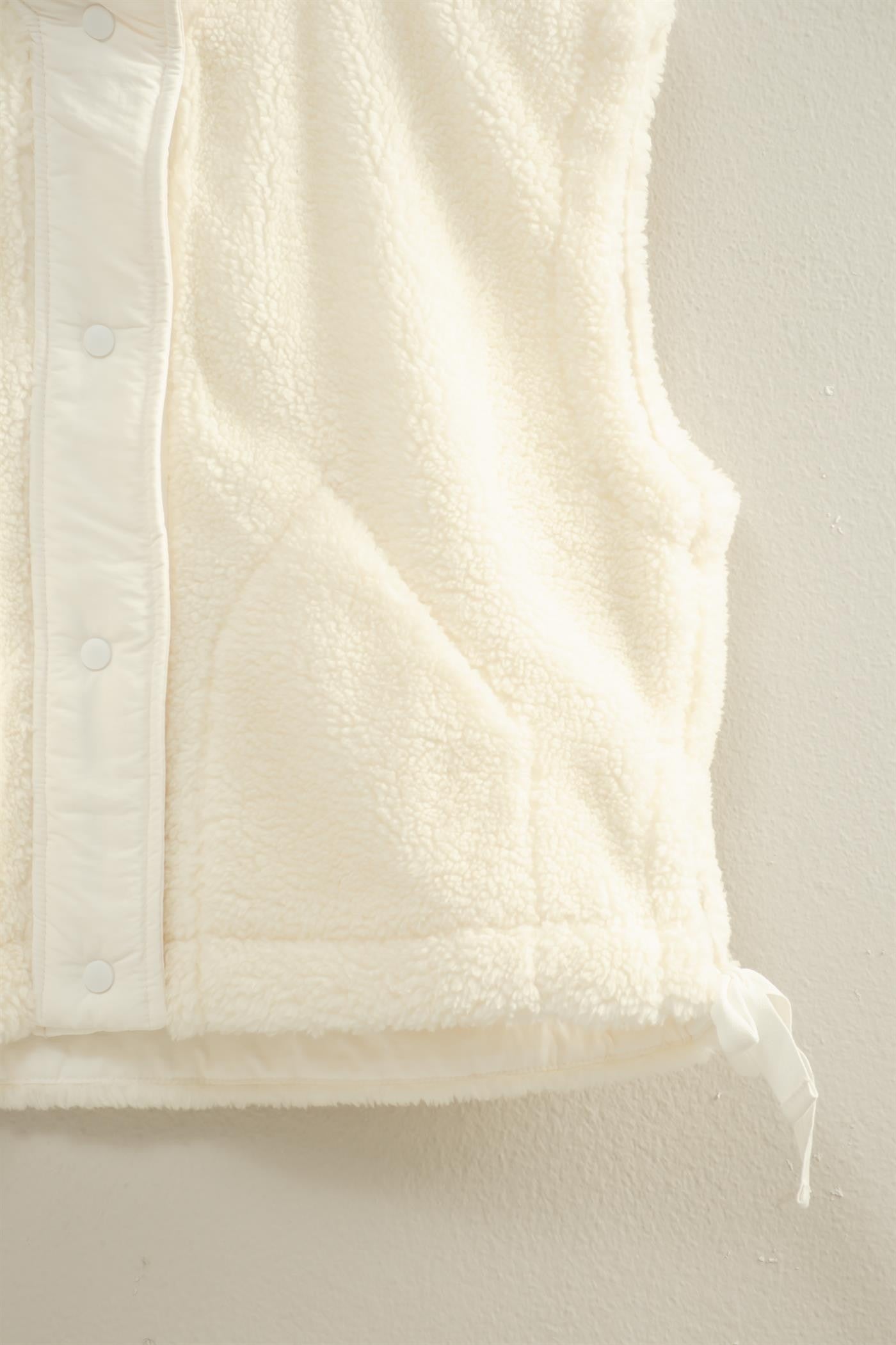Sherpa Vest w/Tie Details