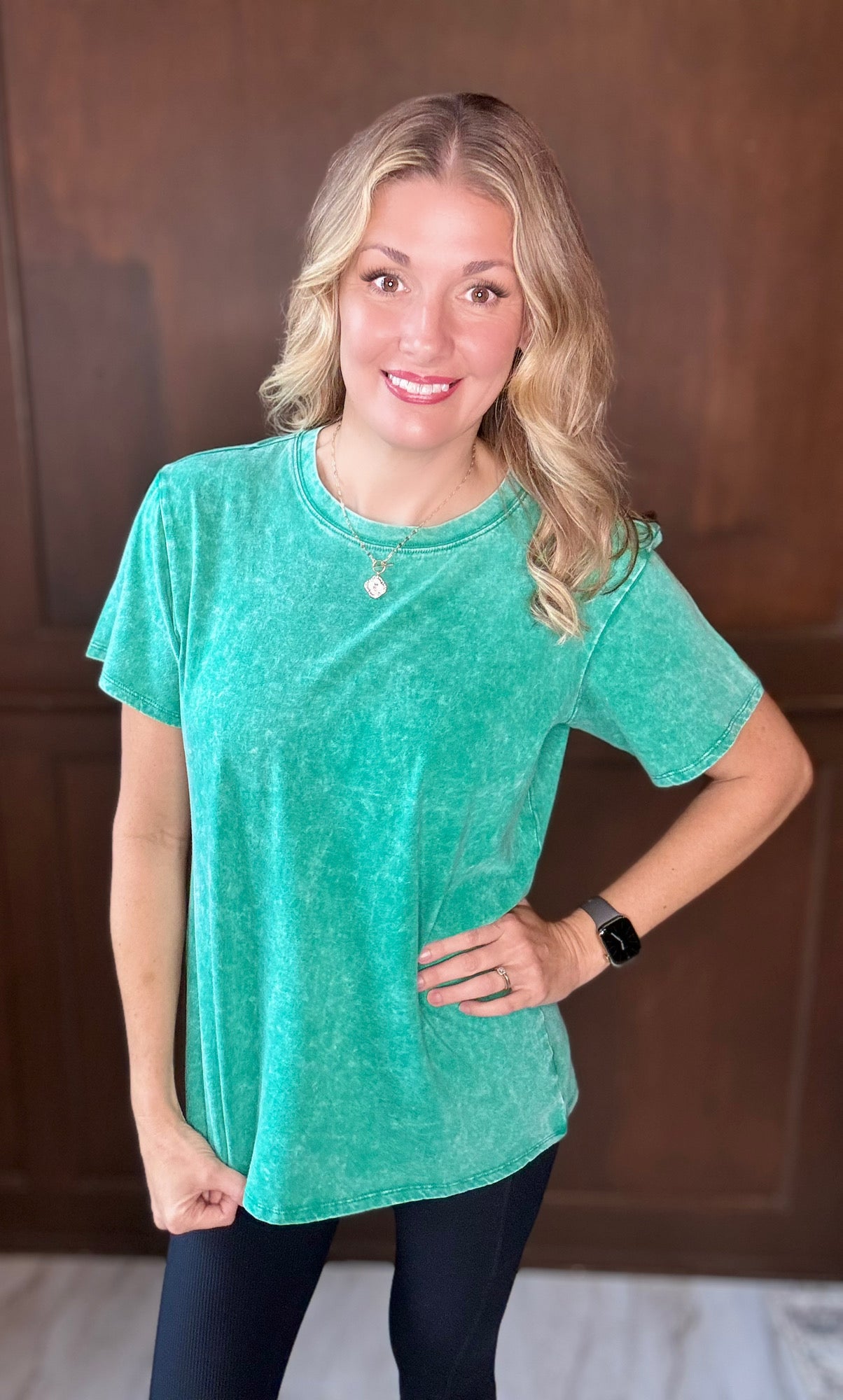 Lenny Washed Short Sleeve Tee – Vintage Casual Cotton Top