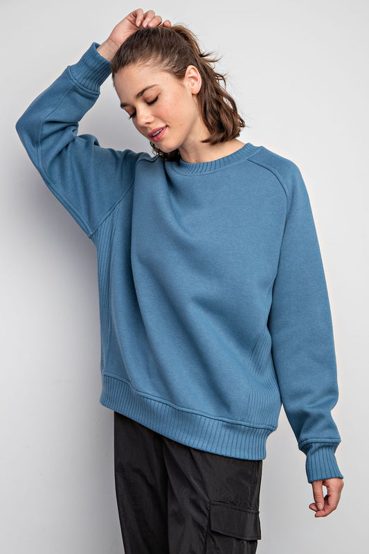Kaede Classic French Terry Crewneck Sweatshirt – Everyday Pullover