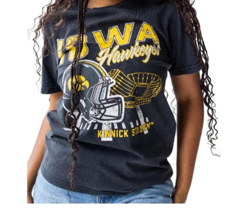 University of Iowa Stadium Sketch T-Shirt – Gameday Social Women’s Hawkeyes Tee