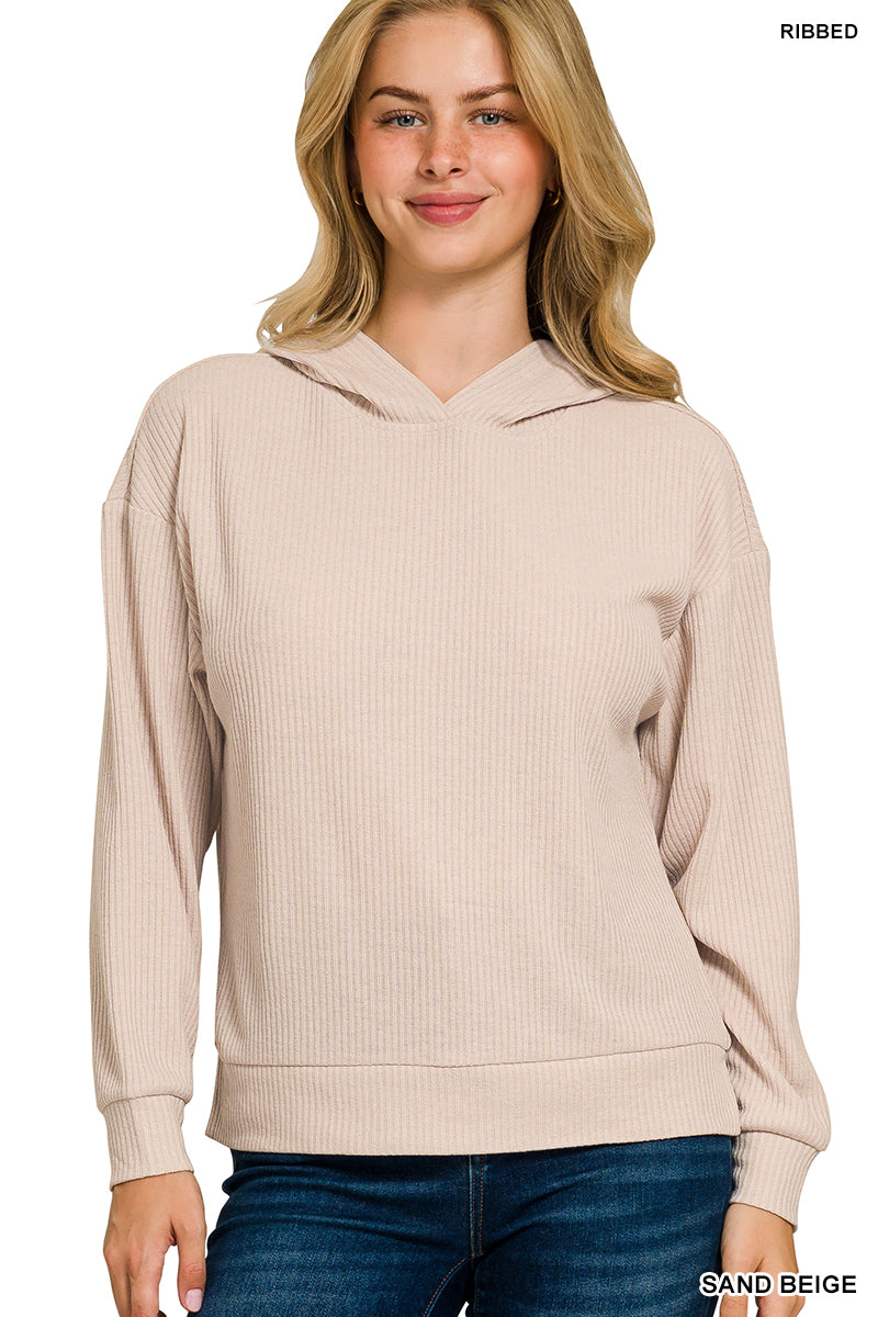 Lorax Ribbed Hoodie – Soft Knit Pullover with Relaxed Fit