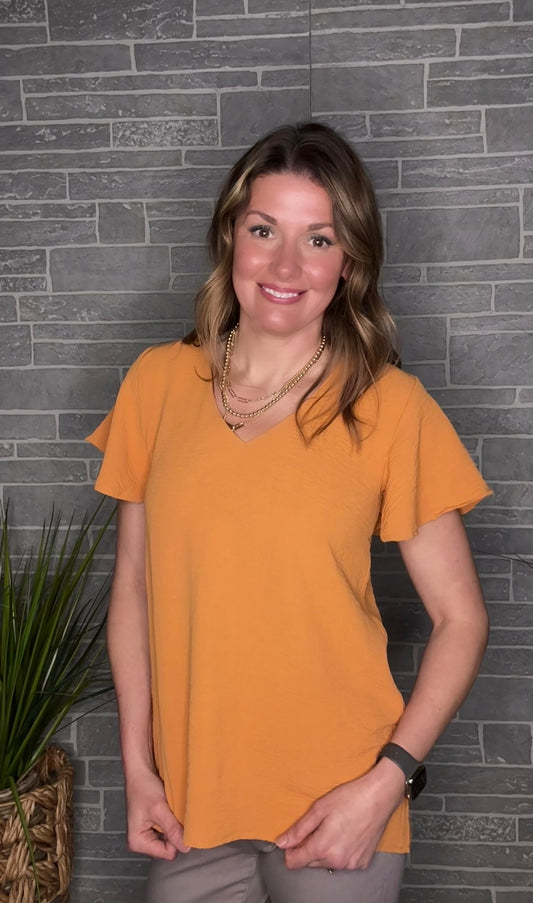 Ellison Flutter Sleeve Top