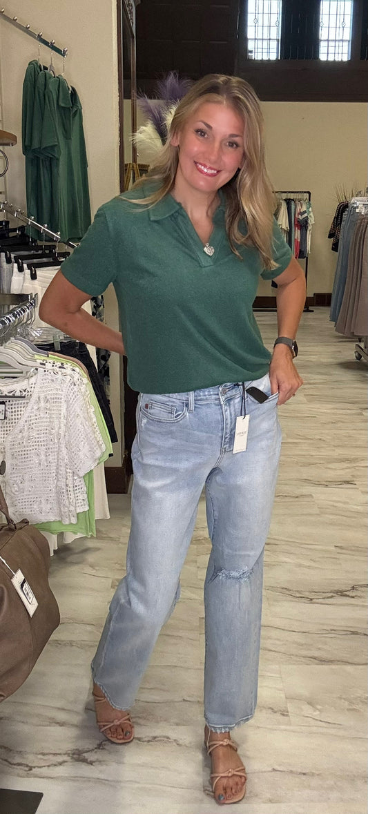 Judy Blue High Waisted 90s Straight Jeans