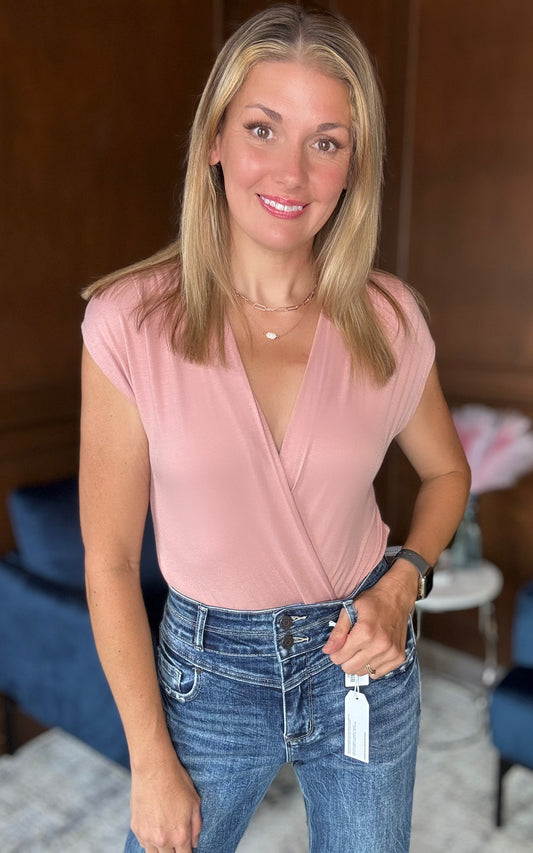 Wilehmina Sleeveless Pleated Bodysuit