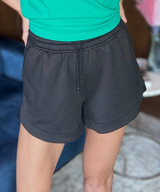 Super Soft Scuba Lounge Shorts with drawstring waistband and pockets