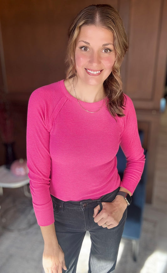 Colby Baby Waffle Long Sleeve Top – Soft Raglan Sleeve Everyday Essential