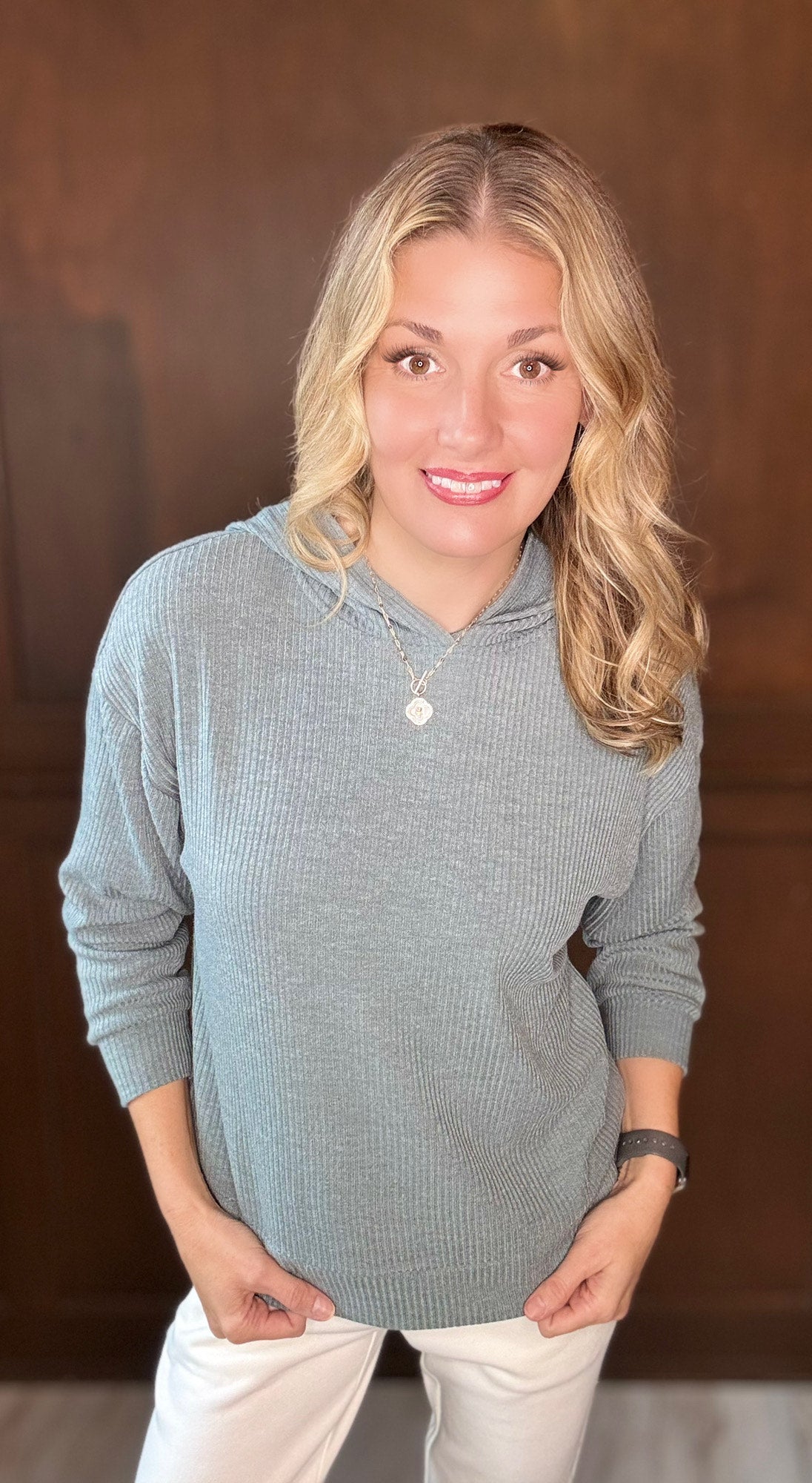 Lorax Ribbed Hoodie – Soft Knit Pullover with Relaxed Fit