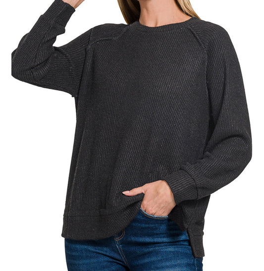Zelda Round Neck Raglan Sweater