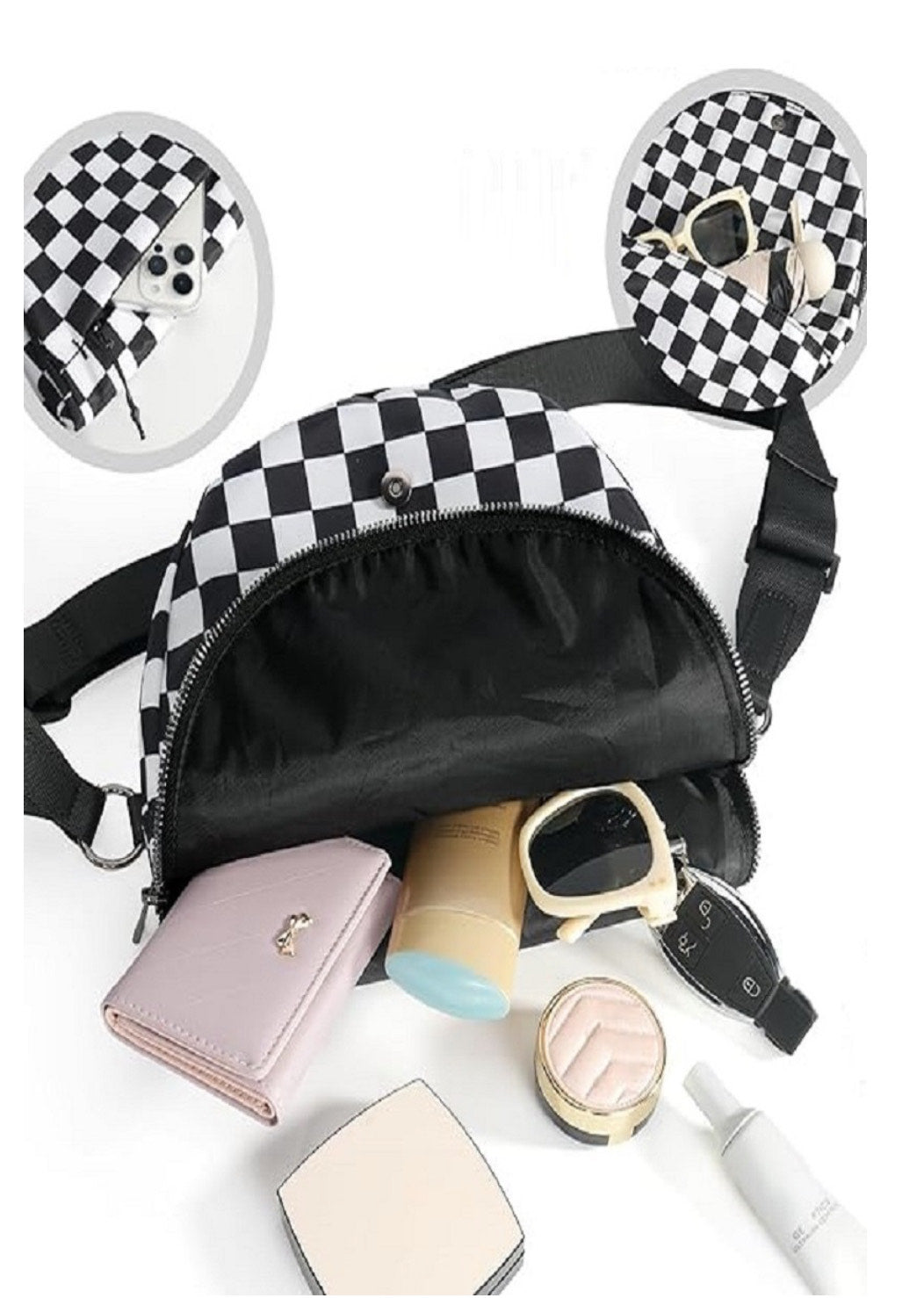 Festival Bum Bag – Trendy Nylon Crossbody Belt Bag with Multiple Compartments