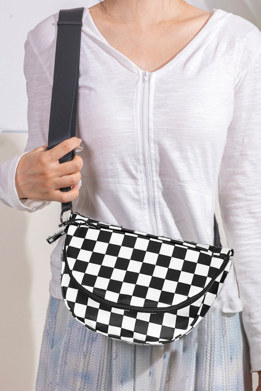 Festival Bum Bag – Trendy Nylon Crossbody Belt Bag with Multiple Compartments