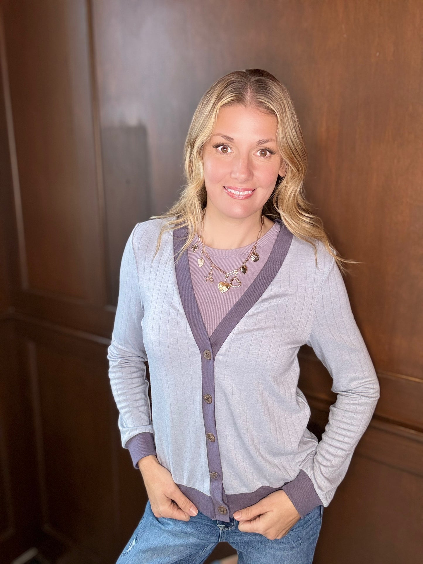 Lorelie Ribbed Soft Stretch Cardigan